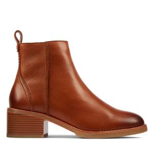 Clarks Cologne Zip Kadın Bilek Boy Bot Koyu Kahverengi | CLK491ETD