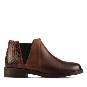 Clarks Demi 2 Beat Kadın Bilek Boy Bot Koyu Kahverengi | CLK684NMI