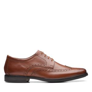 Clarks Howard Wing Erkek Oxford Ayakkabı Koyu Kahverengi | CLK930EVT