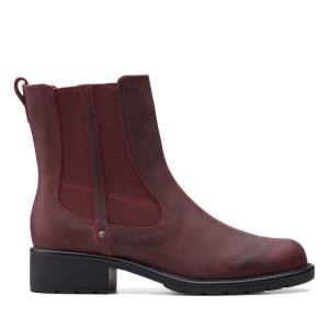 Clarks Orinoco Club Kadın Bilek Boy Bot Koyu Kırmızı | CLK658NIM