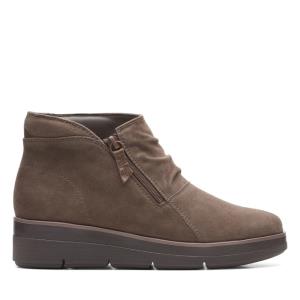 Clarks Shaylin Up Kadın Bilek Boy Bot Gri Kahverengi | CLK632ZMD