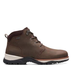 Clarks Topton Mid Cut GTX Erkek Originals Bot Koyu Kahverengi | CLK854BMU