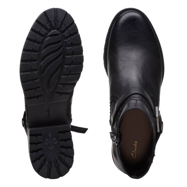 Clarks Clarkwell Askılı Kadın Bilek Boy Bot Siyah | CLK346RVU