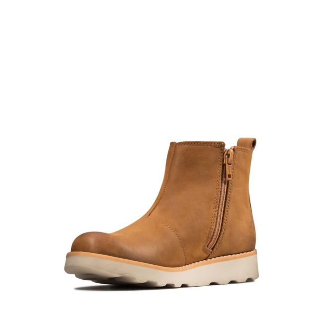 Clarks Crown Halo Kid Erkek Çocuk Originals Bot Kahverengi | CLK803HKY