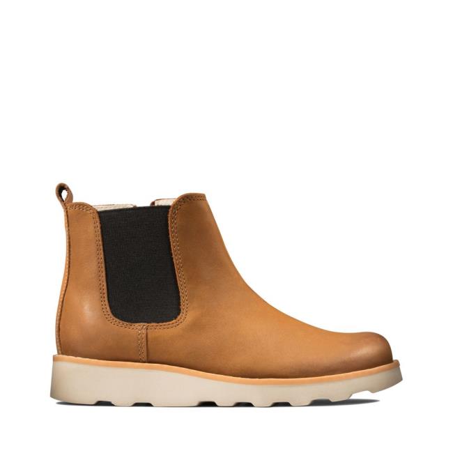 Clarks Crown Halo Kid Erkek Çocuk Originals Bot Kahverengi | CLK803HKY