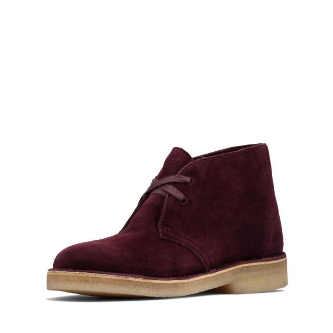 Clarks Desert Boot Kadın Bilek Boy Bot Bordo | CLK234VUT