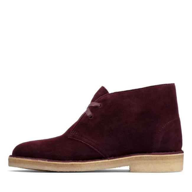 Clarks Desert Boot Kadın Bilek Boy Bot Bordo | CLK234VUT