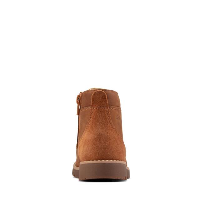 Clarks Heath Dantel Kid Erkek Çocuk Originals Bot Kahverengi | CLK783WLO