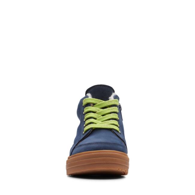 Clarks Nova Rain Kid Erkek Çocuk Originals Bot Lacivert | CLK827REK