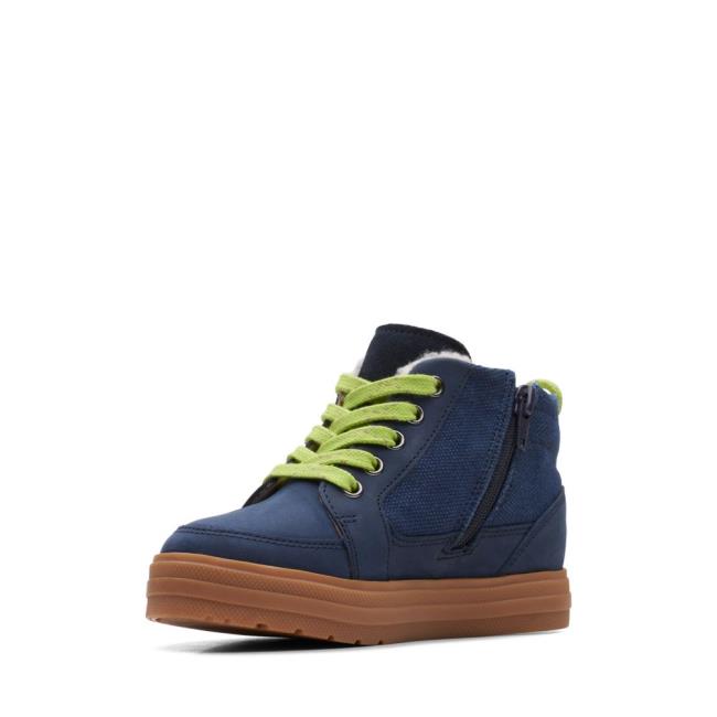 Clarks Nova Rain Kid Erkek Çocuk Originals Bot Lacivert | CLK827REK