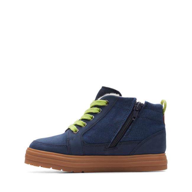 Clarks Nova Rain Kid Erkek Çocuk Originals Bot Lacivert | CLK827REK