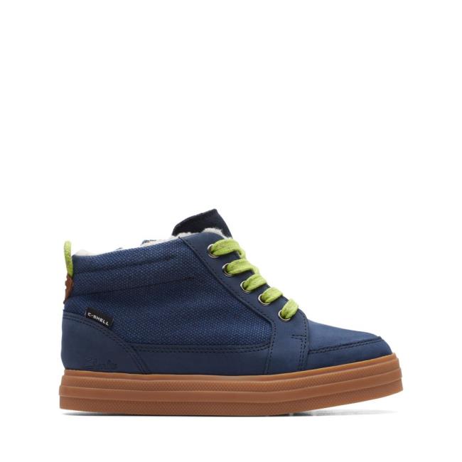 Clarks Nova Rain Kid Erkek Çocuk Originals Bot Lacivert | CLK827REK