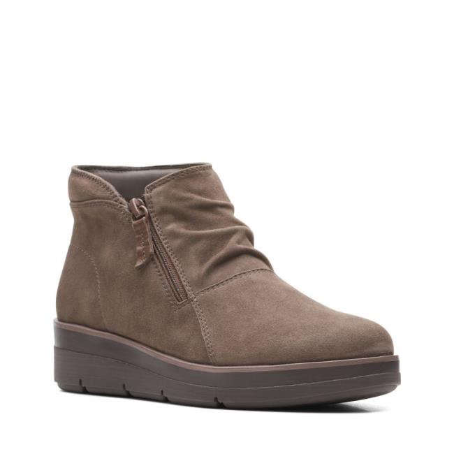 Clarks Shaylin Up Kadın Bilek Boy Bot Gri Kahverengi | CLK632ZMD