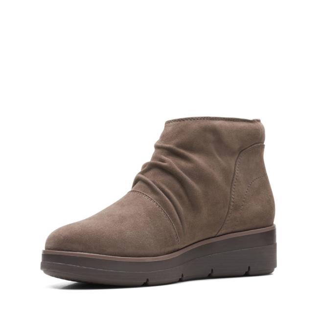 Clarks Shaylin Up Kadın Bilek Boy Bot Gri Kahverengi | CLK632ZMD