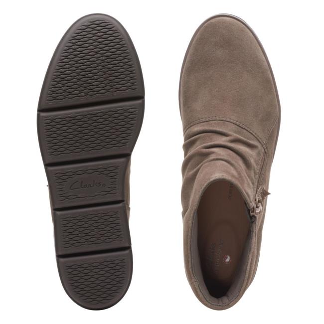 Clarks Shaylin Up Kadın Bilek Boy Bot Gri Kahverengi | CLK632ZMD