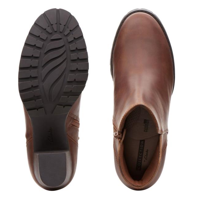 Clarks Verona Trish Kadın Bilek Boy Bot Koyu Kahverengi | CLK540URN