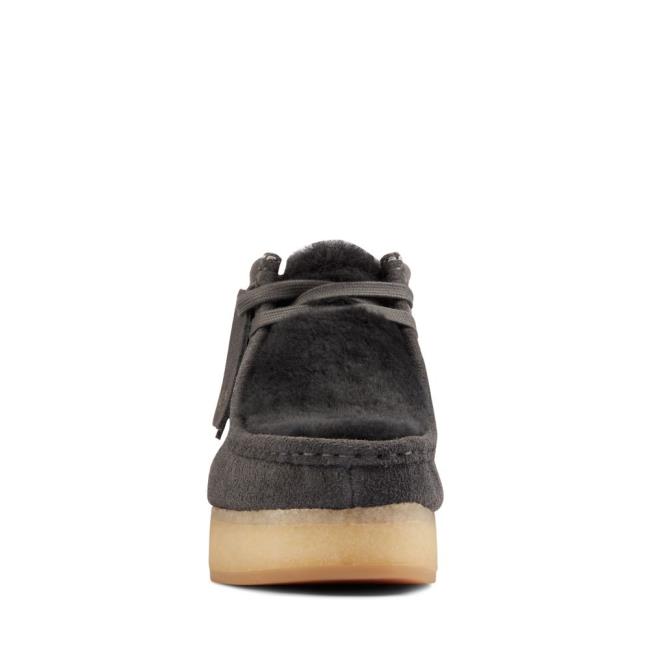 Clarks Wallabee Wedge Kadın Günlük Bot Koyu Gri | CLK962QLA