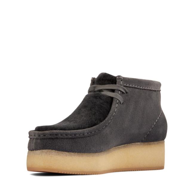 Clarks Wallabee Wedge Kadın Günlük Bot Koyu Gri | CLK962QLA